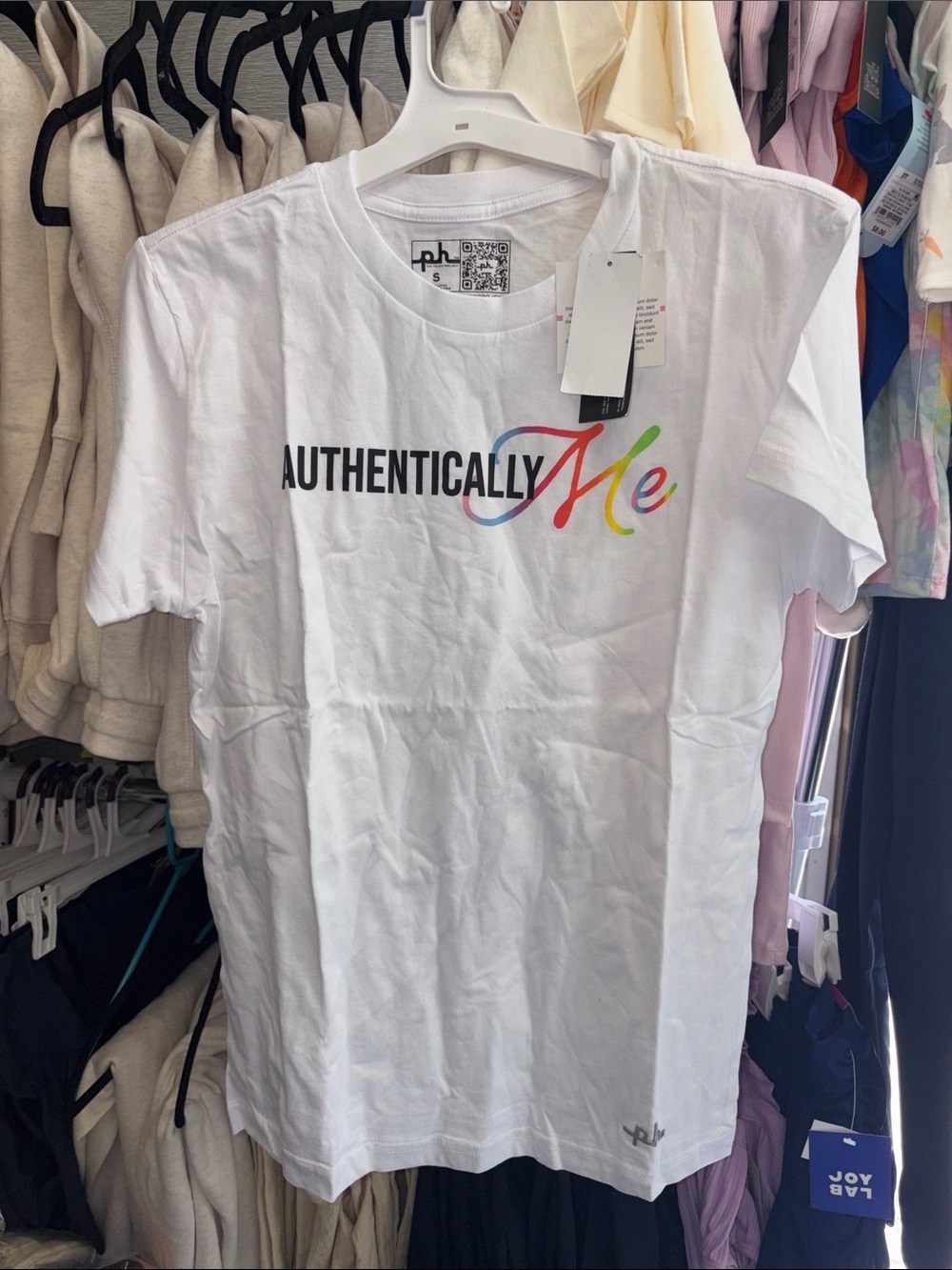 The Phluid Project White 'Authentically Me' Graphic Tee